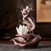 1Pc Reversible Lotus Incense Burner - Purple Sand Ornament