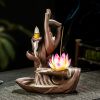 1Pc Reversible Lotus Incense Burner - Purple Sand Ornament